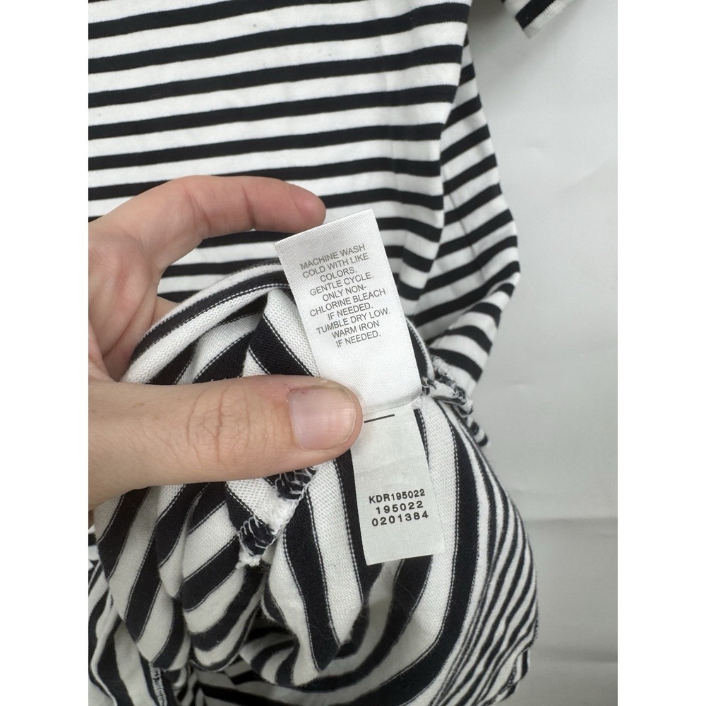 J. Jill White & Navy Striped Mini Shift Dress Women Petite Medium Coastal Beach - Picture 5 of 8
